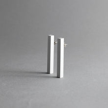 Load image into Gallery viewer, Detail of the Grey Column Earrings