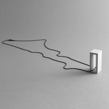 Load image into Gallery viewer, Detail of Grey Rectangle Necklace's pendent with the snake option
