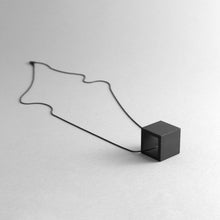 Load image into Gallery viewer, Detail of the Black Zero Necklace with snake option
