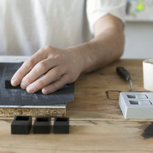Load image into Gallery viewer, The designer during the handmade project in the Urban Olive Design Studio