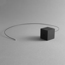 Load image into Gallery viewer, Detail of the Black Cube Necklace's magnetic chain