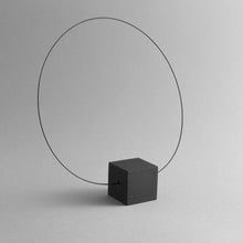 Load image into Gallery viewer, Detail of Black Cube Necklace