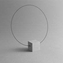 Load image into Gallery viewer, Detail of Grey Cube Necklace