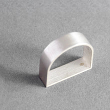 Laden Sie das Bild in den Galerie-Viewer, Handcrafted sterling silver architectural ring designed in Berlin.