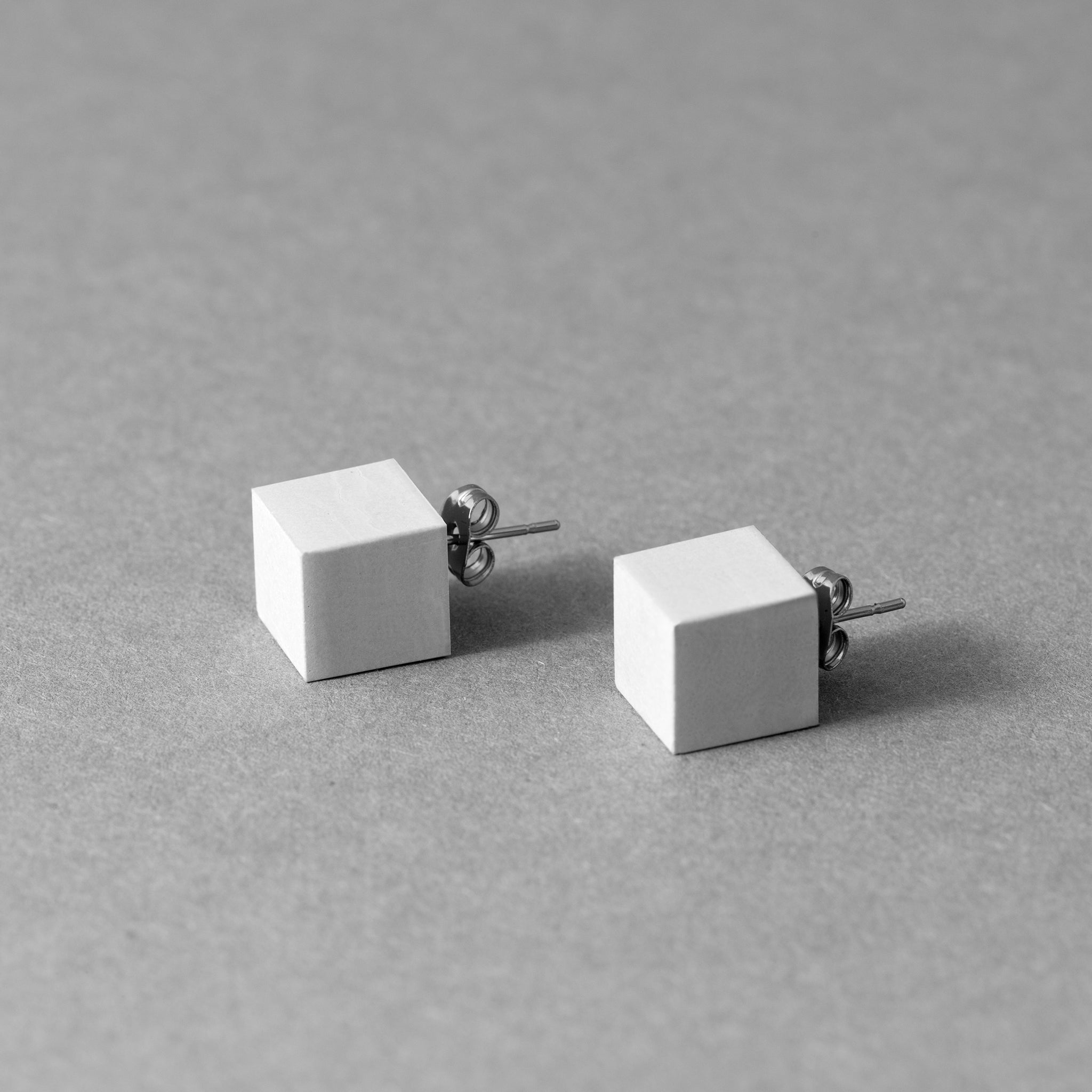 Black sales cube earrings