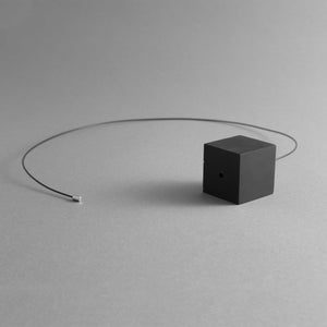 Detail of the Black Cube Necklace's magnetic chain 