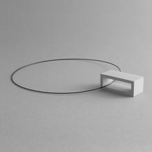 Load image into Gallery viewer, Detail of Grey Rectangle Necklace