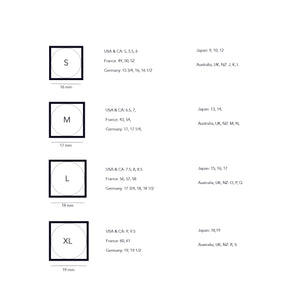 Square ring sizes guide